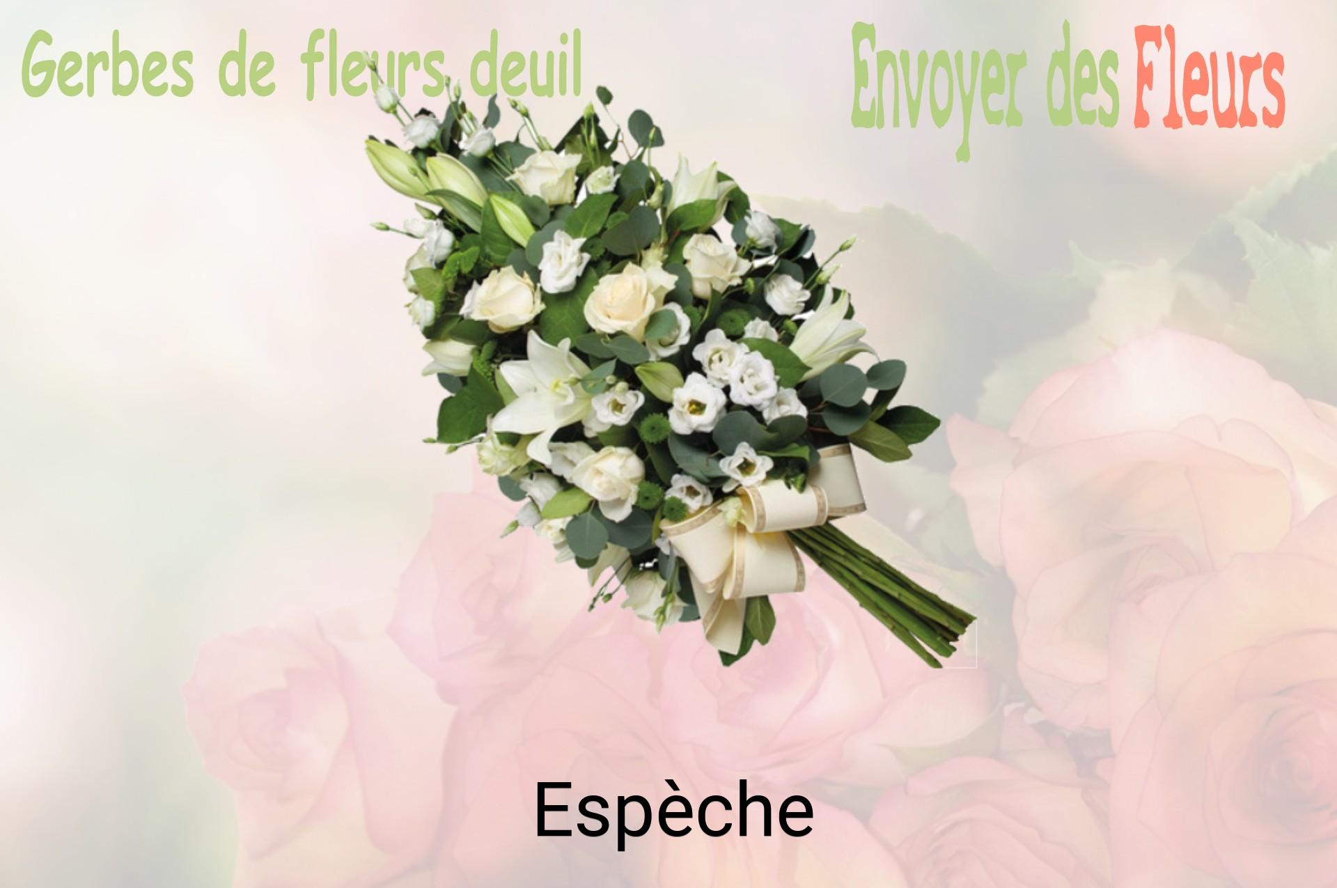 Gerbe de fleurs de deuil livrée à Espèche
